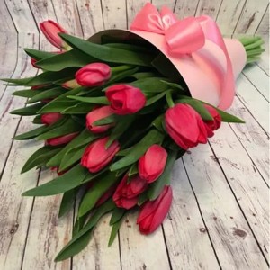 Create meme: a bouquet of tulips, tulips, tulips in the cone photo beautiful