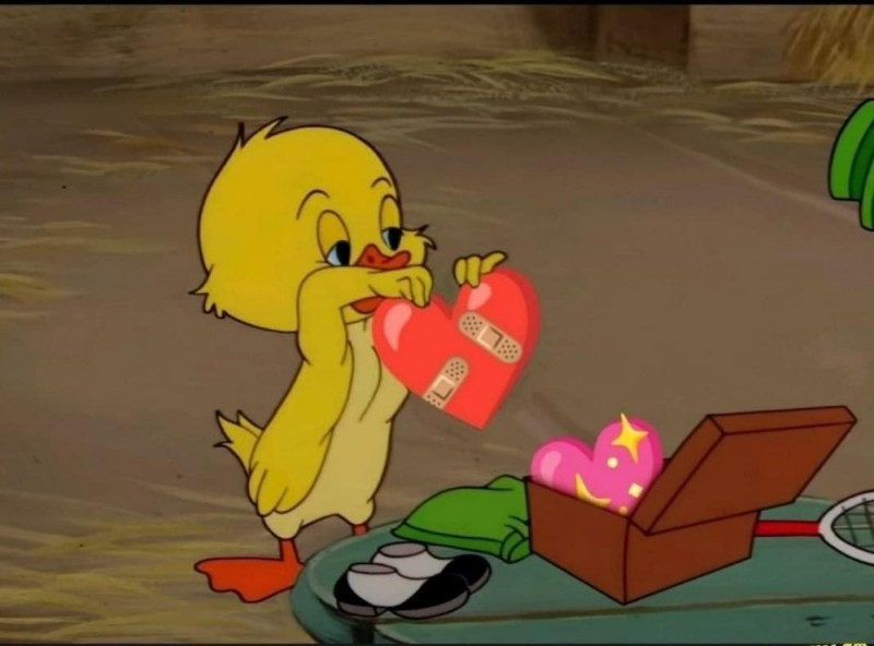 Create meme: The sad duckling from Tom and Jerry, Tom and Jerry the mallard duck, Tom and Jerry southbound duckling