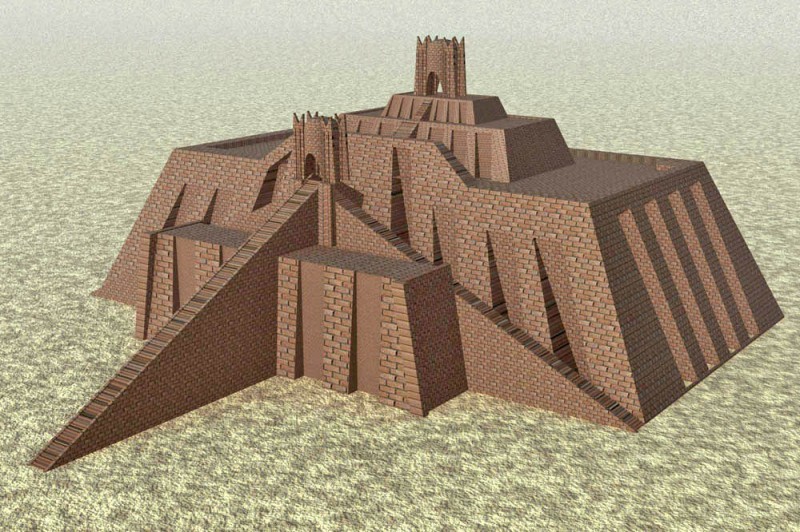 Create meme: ziggurat temple mesopotamia, ziggurat etemenniguru, Sumerian Ziggurat temple