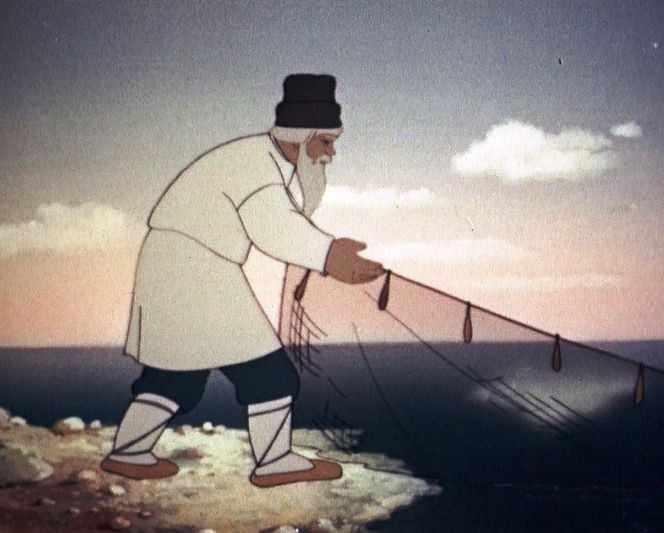 Create meme: The tale of the old man and the goldfish, The tale of the fisherman and the fish cartoon 1950, The seine from the tale of the Fisherman and the fish