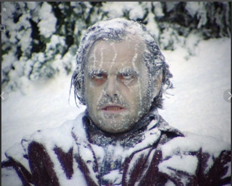 Create meme: the shining Jack Nicholson, winter is coming , Jack Nicholson the shining frozen