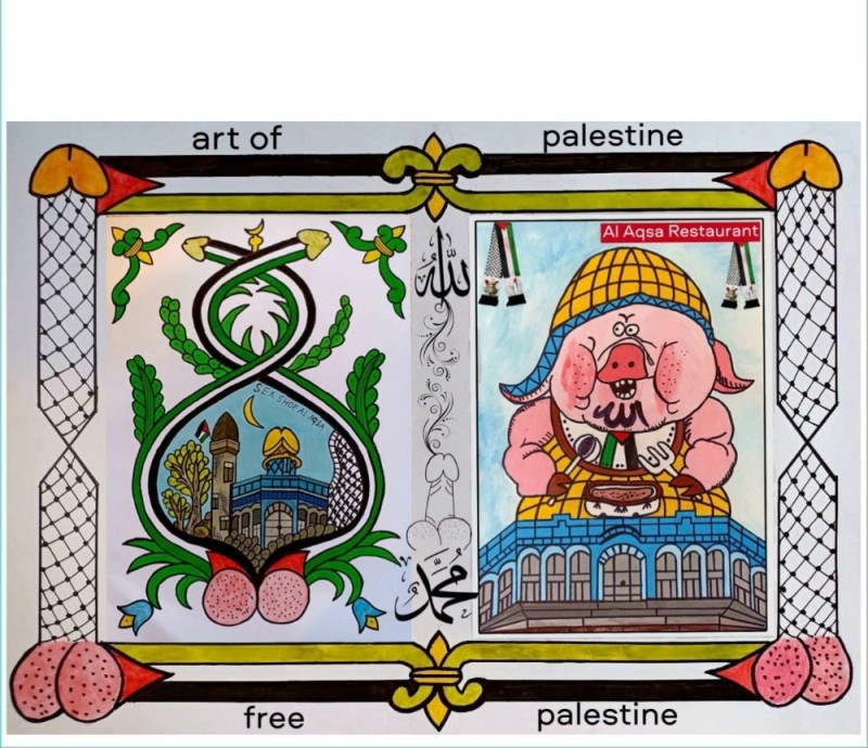 Создать мем: land of palestine, иллюстрации, хамас знак