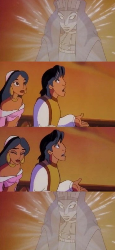 Create meme: Aladdin and the Robber King Jasmine, Aladdin memes, Aladdin 