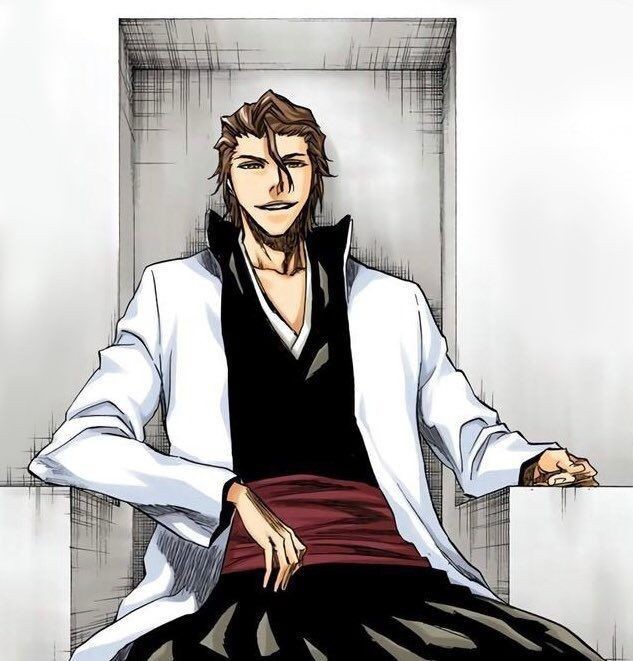 Создать мем: айзен манга, яхва блич, aizen