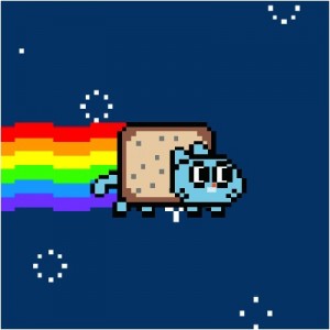 Create meme: the amazing world of gumball, nyan cat, Nyan cat Gumball