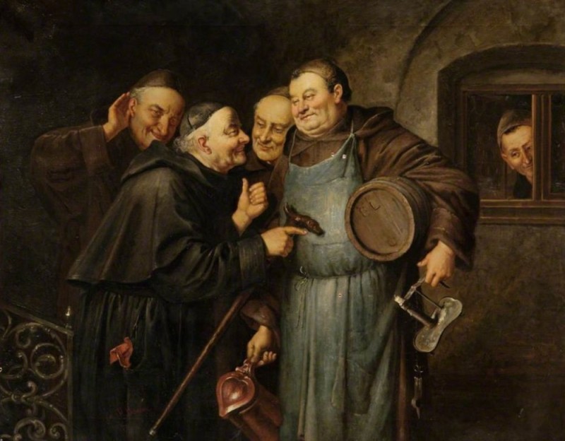 Создать мем: страдающее средневековье, эдуард фон грютцнер 1846 1925, картина монах