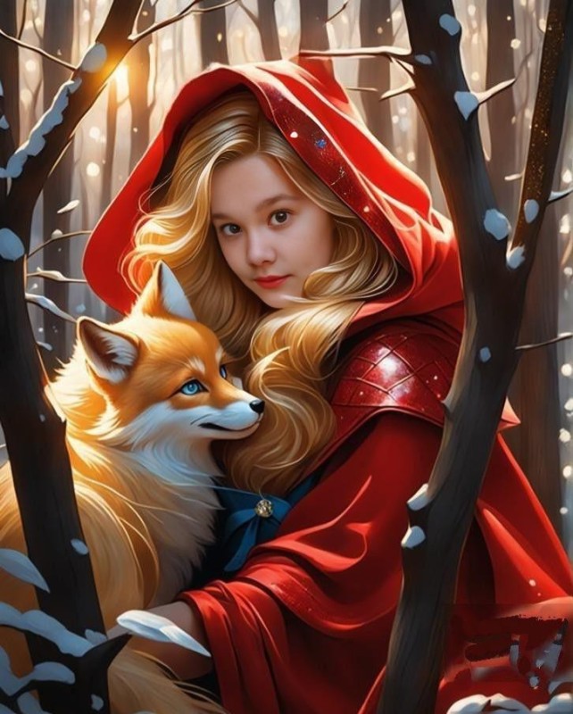 Create meme: the fox girl, photo shoot with a fox, the fox is a woman
