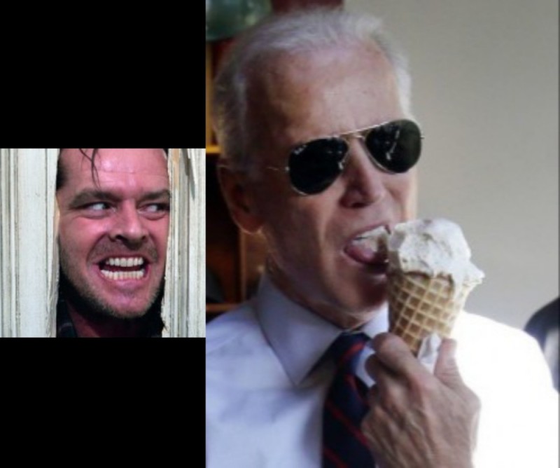 Create meme: Joe Biden eats ice cream, Joe Biden , Joe biden ice cream