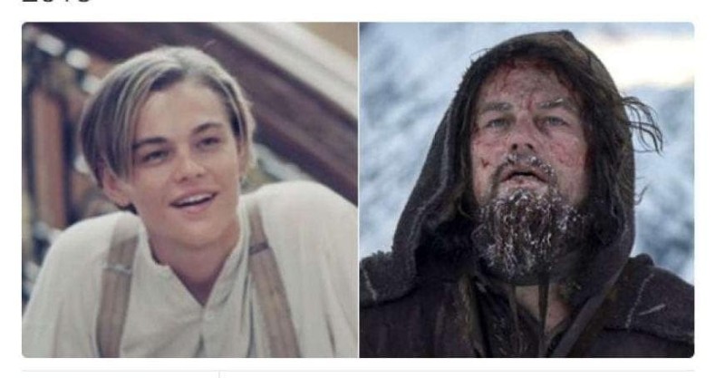 Create meme: Leonardo DiCaprio The Young Titanic, The Survivor (2015) leonardo DiCaprio, survivor DiCaprio 