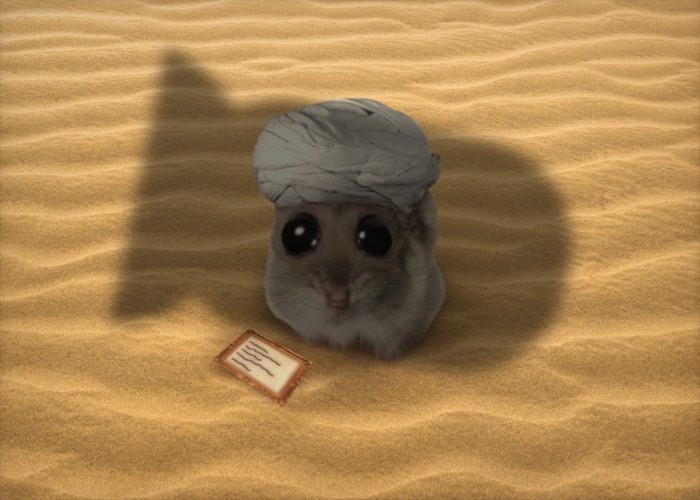 Create meme: sad hamster, Sad hamster with big eyes, hamster with a cross meme