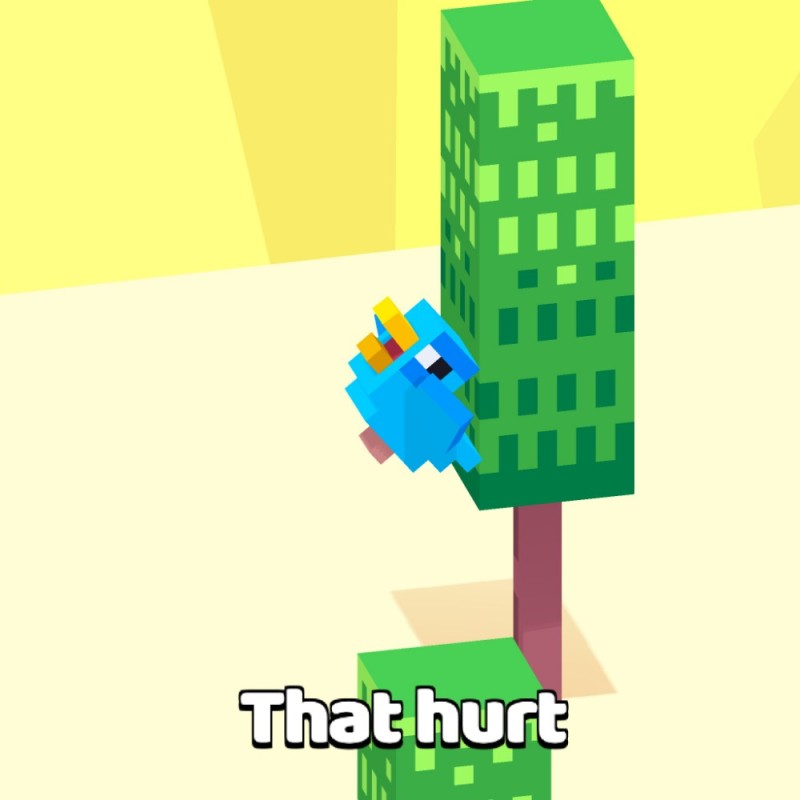 Создать мем: run bird, crossy road, move jump