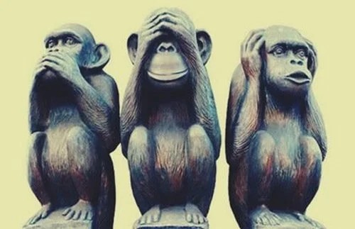 Создать мем: три обезьянки, картина обезьяны, три обезьяны