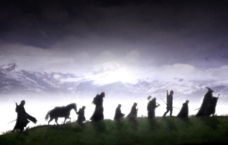 Create meme: The Lord of the Rings The Brotherhood of the Ring silhouettes, the Lord of the rings the fellowship, Lord of the rings the brotherhood of the ring