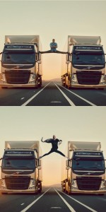 Создать мем: грузовик, шпагат ван дамма, truck