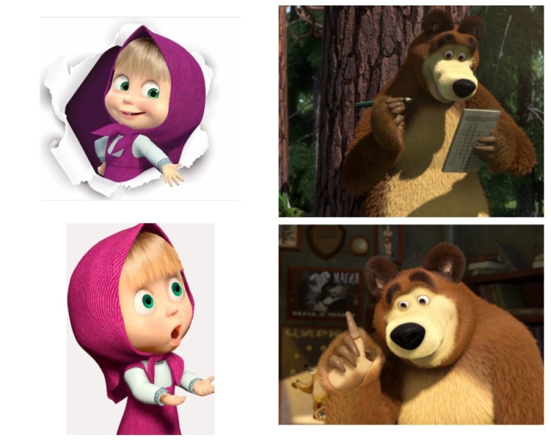 Create meme: masha and the bear 2009, Masha and the bear Masha, Misha from the cartoon Masha and the bear