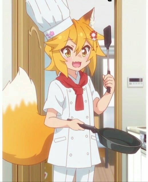 Create meme: Lisa Senko the maid, anime annoying fox senko San, chanterelle senko