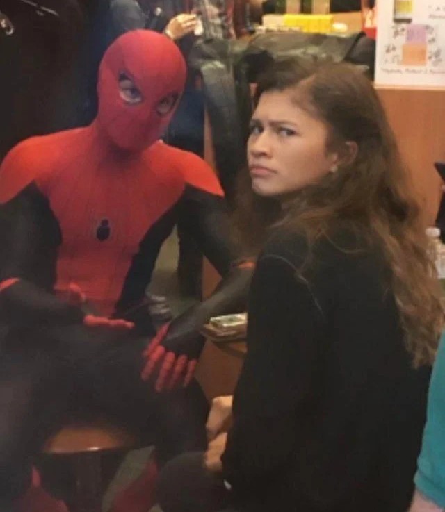 Create meme: girls , spider-man , Spiderman and zendaya