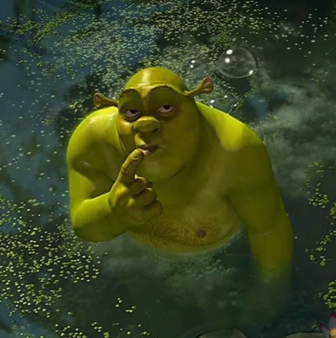 Create meme: Shrek and Fiona in the swamp, Shrek , Shrek in the swamp