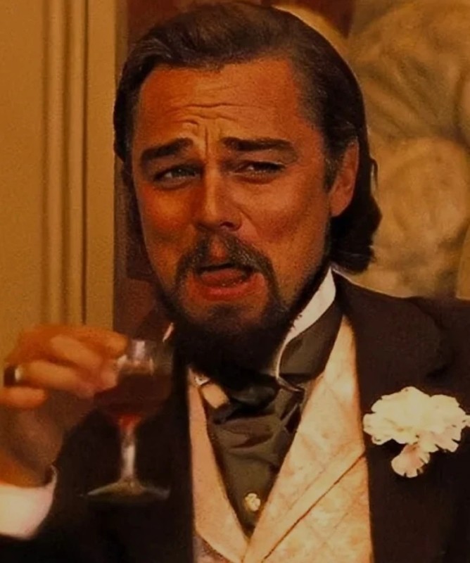 Create meme: leonardo dicaprio django meme, dicaprio with a glass of django, Dicaprio's meme with a glass of django