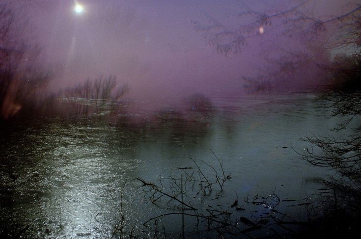 Create meme: fog over the water, landscape fog, purple fog