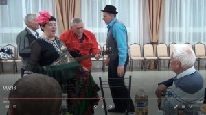 Create meme: the elderly, concert in the Romanovsky district, accordion