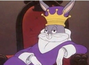 Create meme: bugs Bunny in the crown, bugs bunny king, King