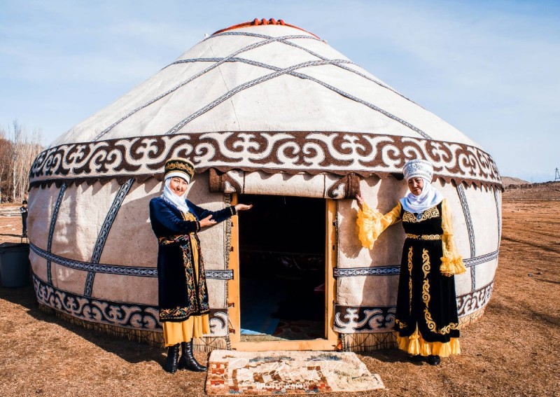 Create meme: Yurt , kazakh yurt, kyrgyz yurt