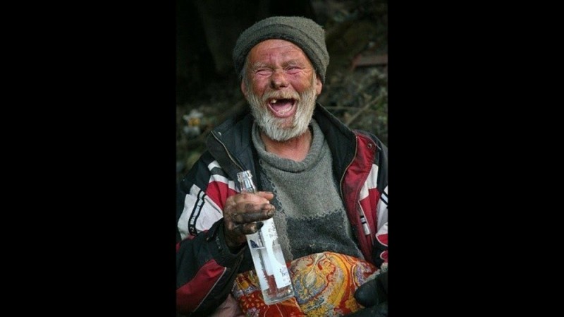 Create meme: homeless Arkady, drunk bum, the bum is cheerful