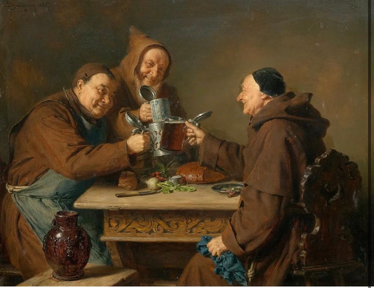 Create meme: drinking of the Middle Ages, Beer monk, beer in the Middle Ages