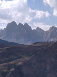 Create meme: mountain range, blurred image, mountains