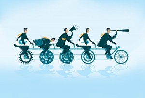 Create meme: teamwork, teamwork, on the bike