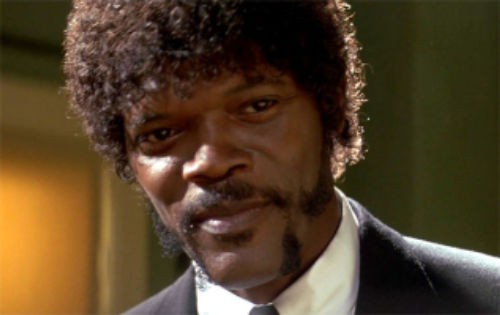 Create meme: pulp fiction , Samuel l Jackson pulp fiction, a frame from the movie