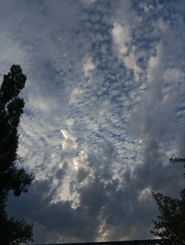 Create meme: clouds , sky with clouds , high-beam (altocumulus, ac)