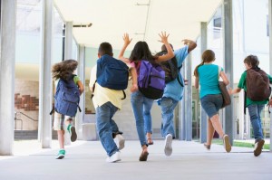 Create meme: a crowd of children running to school, the change in the school, school holidays