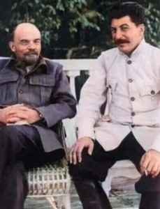 Create meme: Lenin and Stalin, Lenin and Stalin in Gorki, Vladimir Ilyich Lenin