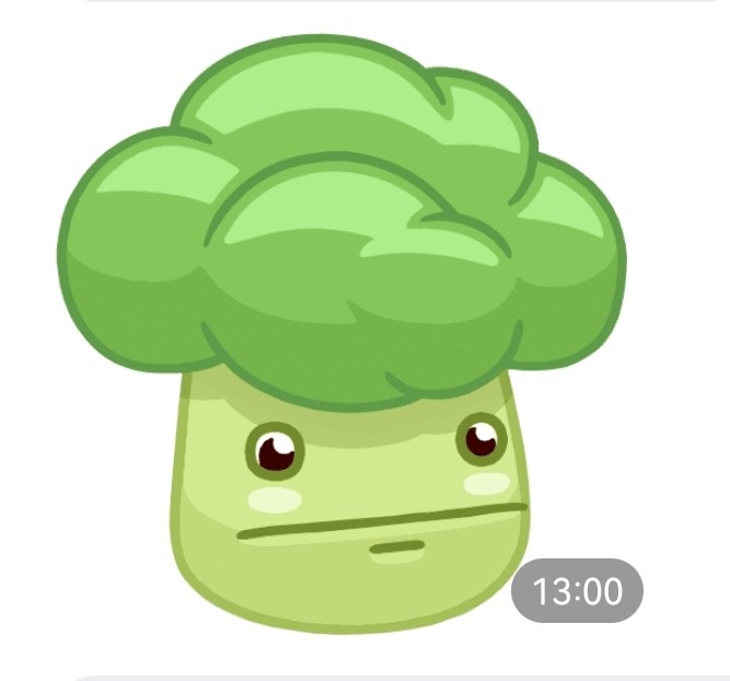 Create meme: broccoli fruit vegetables, broccoli sticker VK, stickers fruktovoschi