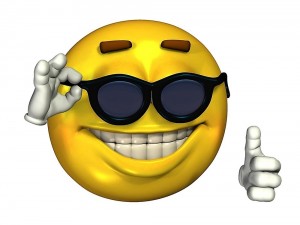 Create meme: emoticons smileys, smiley, 3D smiley with glasses