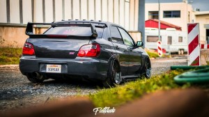 Create meme: subaru sti, honda civic, stance