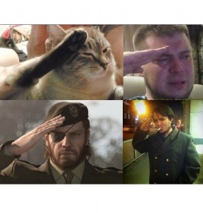 Create meme: press f to pay respect, cat salutes meme, photo salute meme