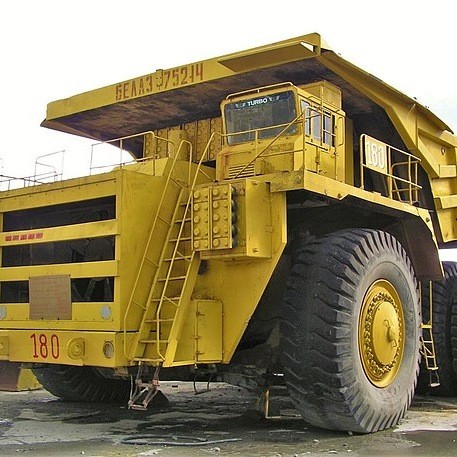 Create meme: mining truck, dump truck BelAZ, belaz quarry dump truck is the largest