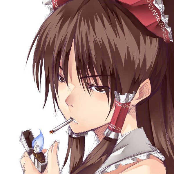 Create meme: Smoking anime Chan, Anime Chan with a cigarette, smoking anime girl