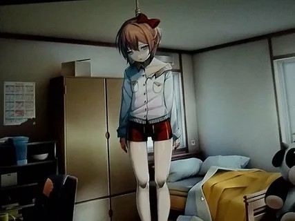 Create meme: sayori's death, The hanged sayori, The hanged sayori doki doki