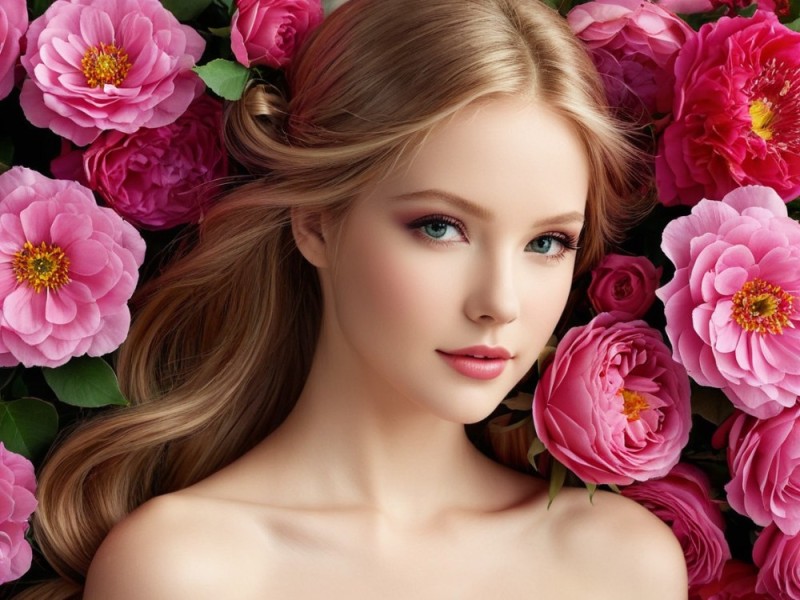 Create meme: beautiful girl, Rose Pink Expression, girls