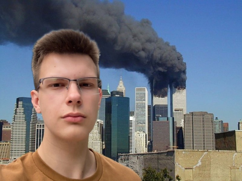 Создать мем: мальчик, теракты 11 сентября в сша, всемирный торговый центр в нью-йорке 11 сентября