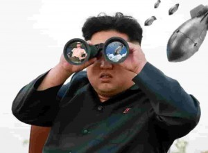 Create meme: Kim Jong, Kim Jong UN with binoculars, Kim Jong-Il