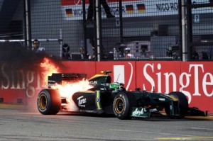 Create meme: burning formula 1, the Singapore Grand Prix 2010, formula 1