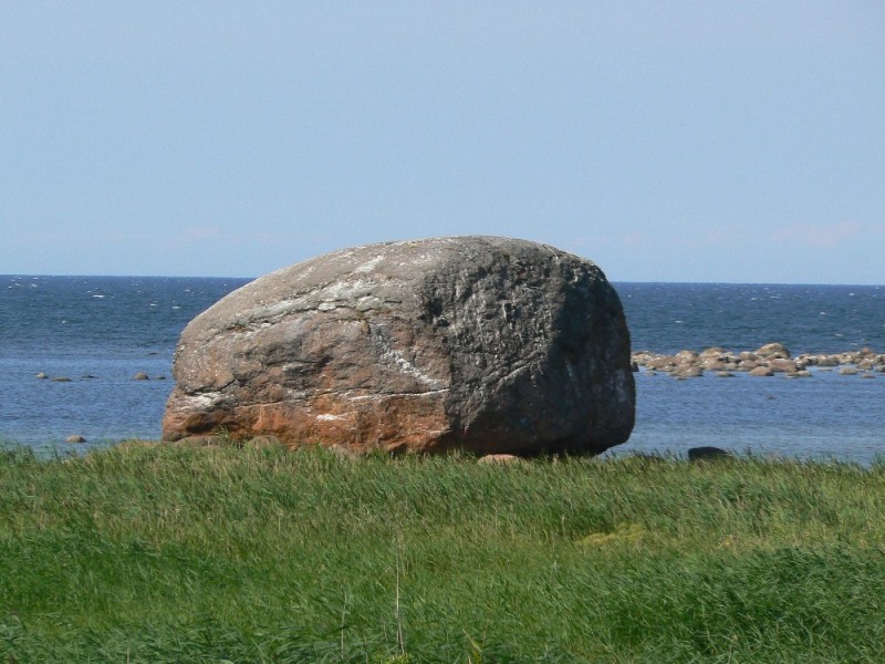 Create meme: big stone, stone boulder, rocks on the shore