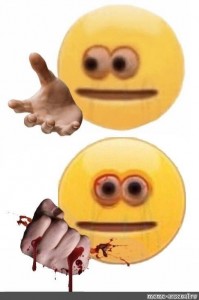 Create meme "Gacha Life Гача-хуяча (cursed emoji, cursed emoji angry