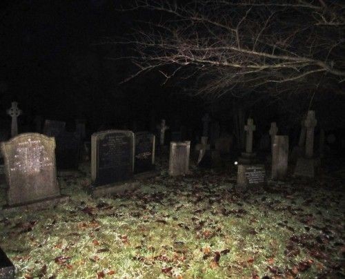 Create meme: Graves at night, cemetery , cemeteries cemetery