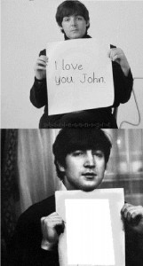 Create meme: The Beatles, Paul McCartney, john lennon young